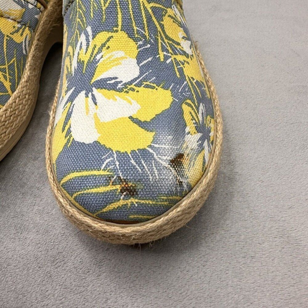 Dansko Victoria Tahiti‎ Womens Size 39 (8.5-9) Clog Blue Yellow Floral Canvas - Picture 8 of 10